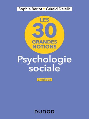 cover image of Les 30 grandes notions en psychologie sociale